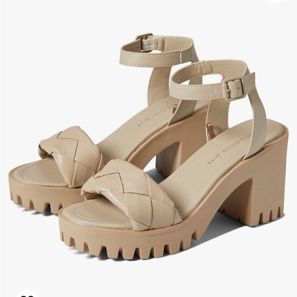 NWOT Madden Girl Sense Sand Color Platform Pleather Sandals Size 10 ⭐️ - Picture 1 of 6